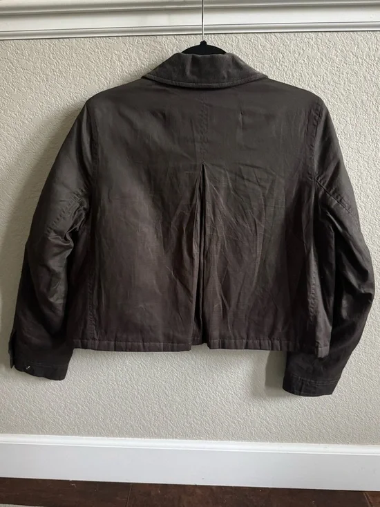 J.Crew Cropped Barn Jacket™ in Ripstop Cotton Size Small Mossy Brown - Picture 4 of 5